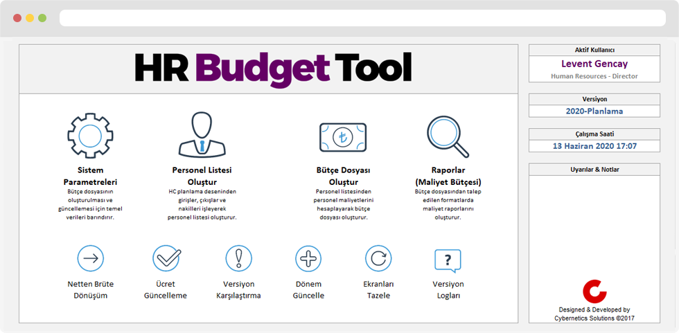 Peoplty Budget (HR Budget Tool) örnek ekran